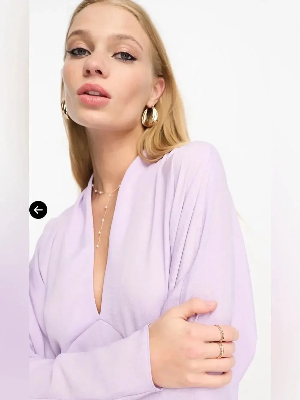 NWT ASOS V-Neck Dolman Sleeve Maxi Dress Lilac